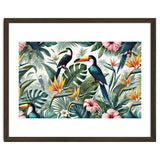 Tropical Toucans in Lush Jungle Foliage thumbnail