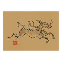 Kirin On Brown Paper (Print Only)