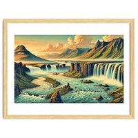 Vintage Iceland, Landscape Poster
