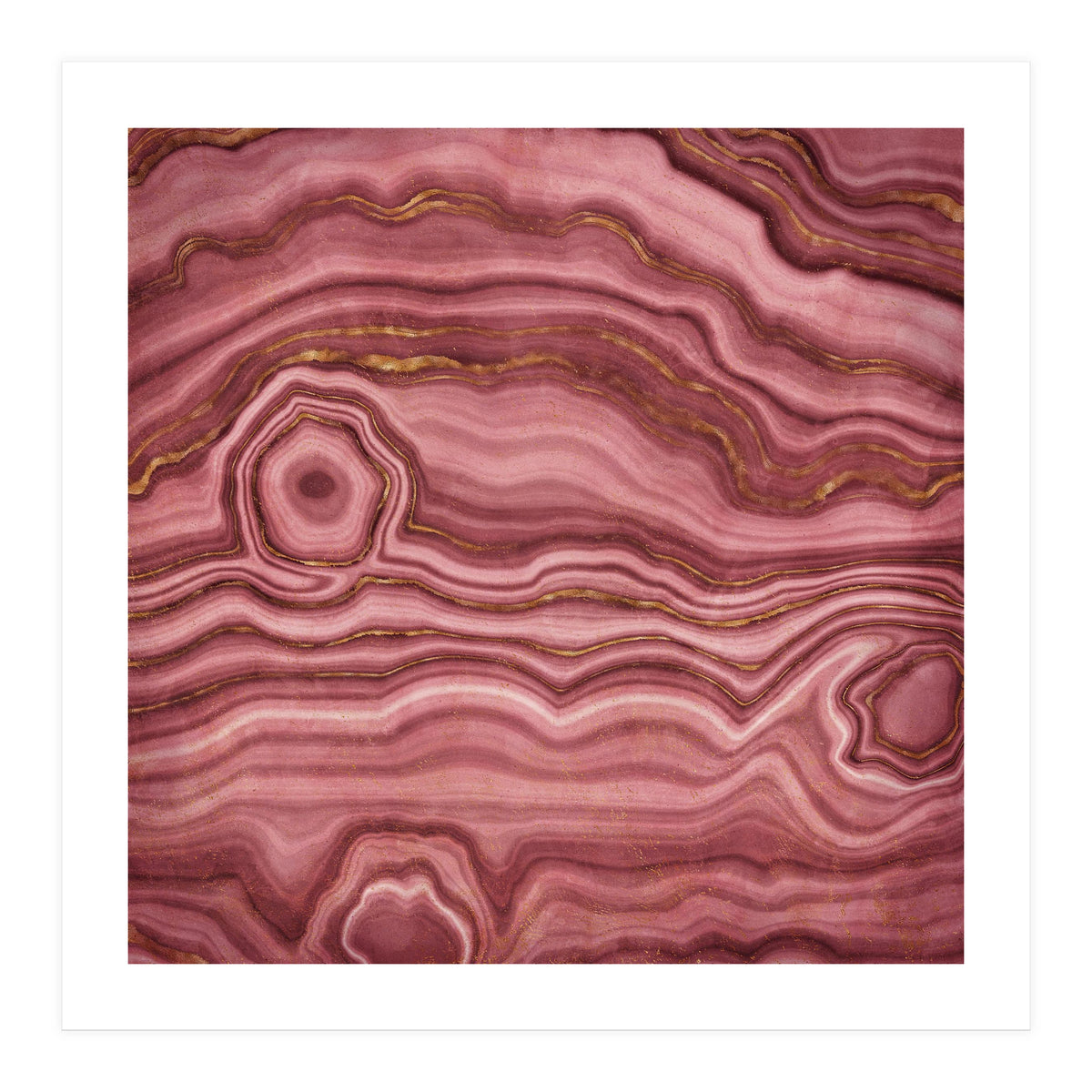Pink Agate Texture 01  (Print Only)