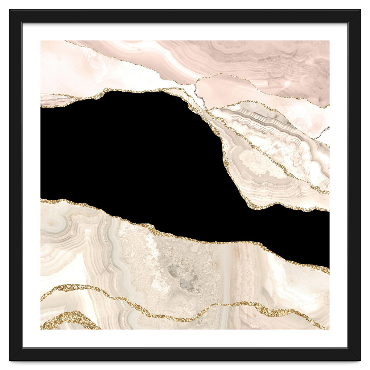 Ivory & Gold Agate Texture 01