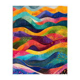 Abstract Rainbow Rolling Hills Landscape (Print Only) thumbnail