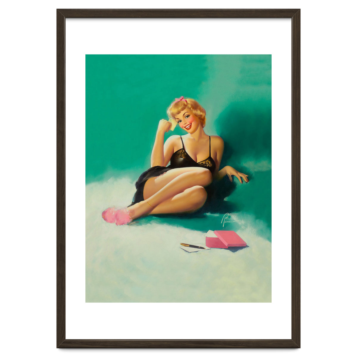 Sexy Pinup Girl With Phone Number For You