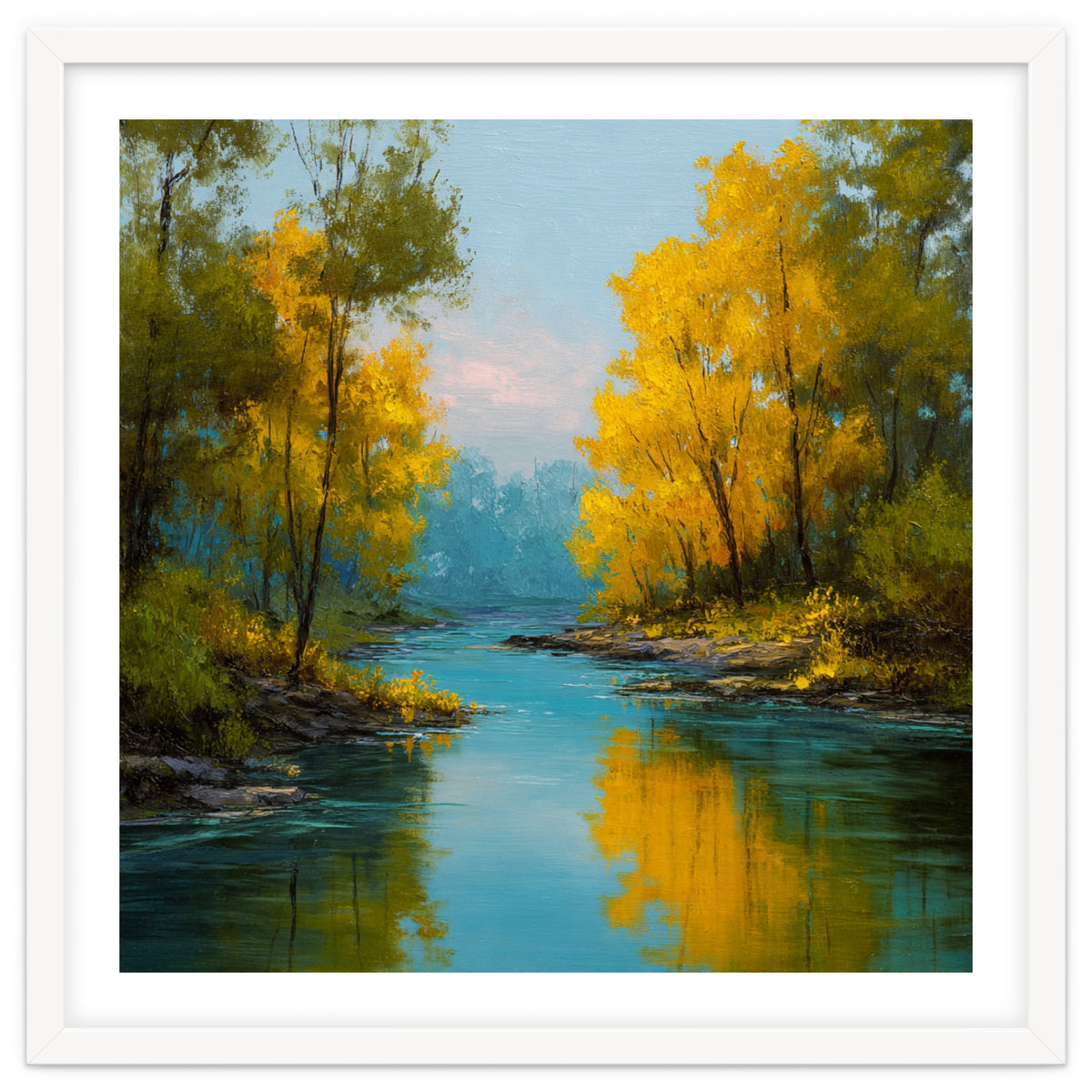 Serene Autumn River Landscape