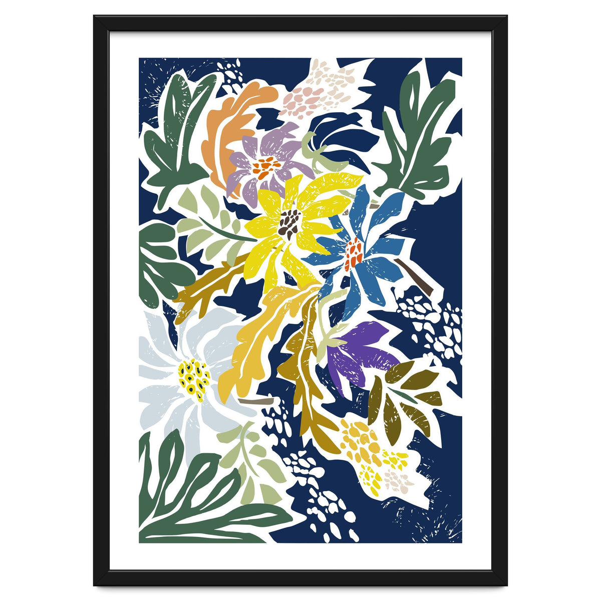 cosmopolitan flowers navy blue