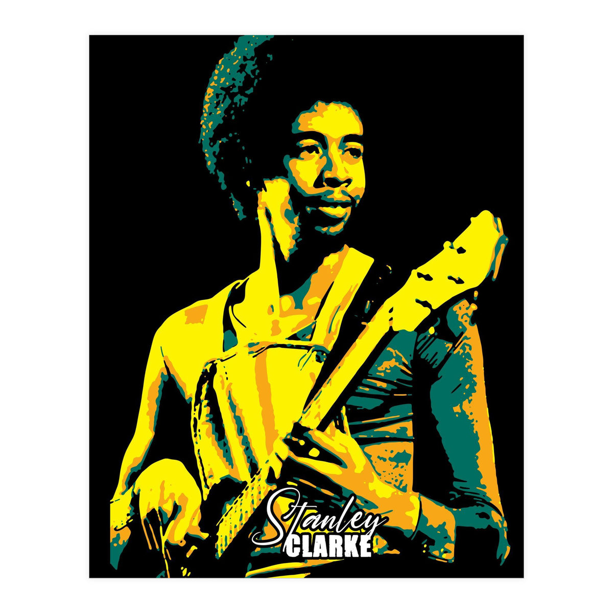 Stanley Clarke American Musician Bassist Legend (Print Only)