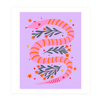 Modern snake - pink and orange (Print Only)