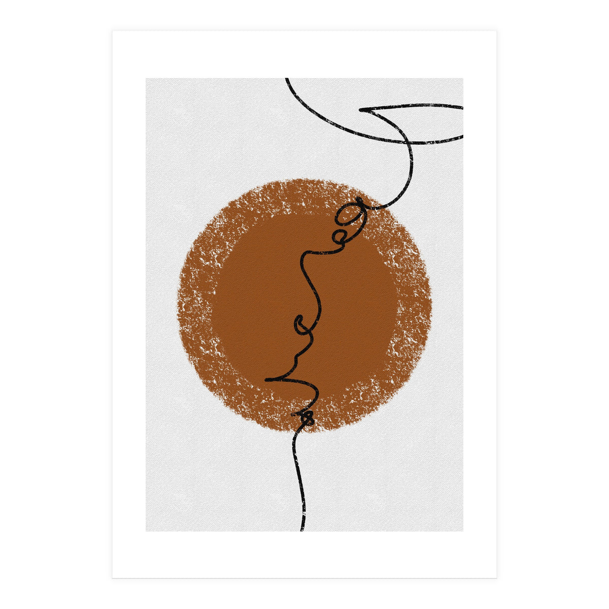Abstract Brown and Black Lines (Print Only)