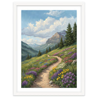 Serene Alpine Path Through Summer Wildflowers
