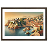 Vintage Croatia, Dubrovnik Coastal Poster thumbnail