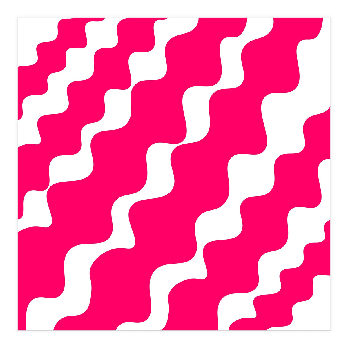 Slanting Pink Wavy Pattern (Print Only)