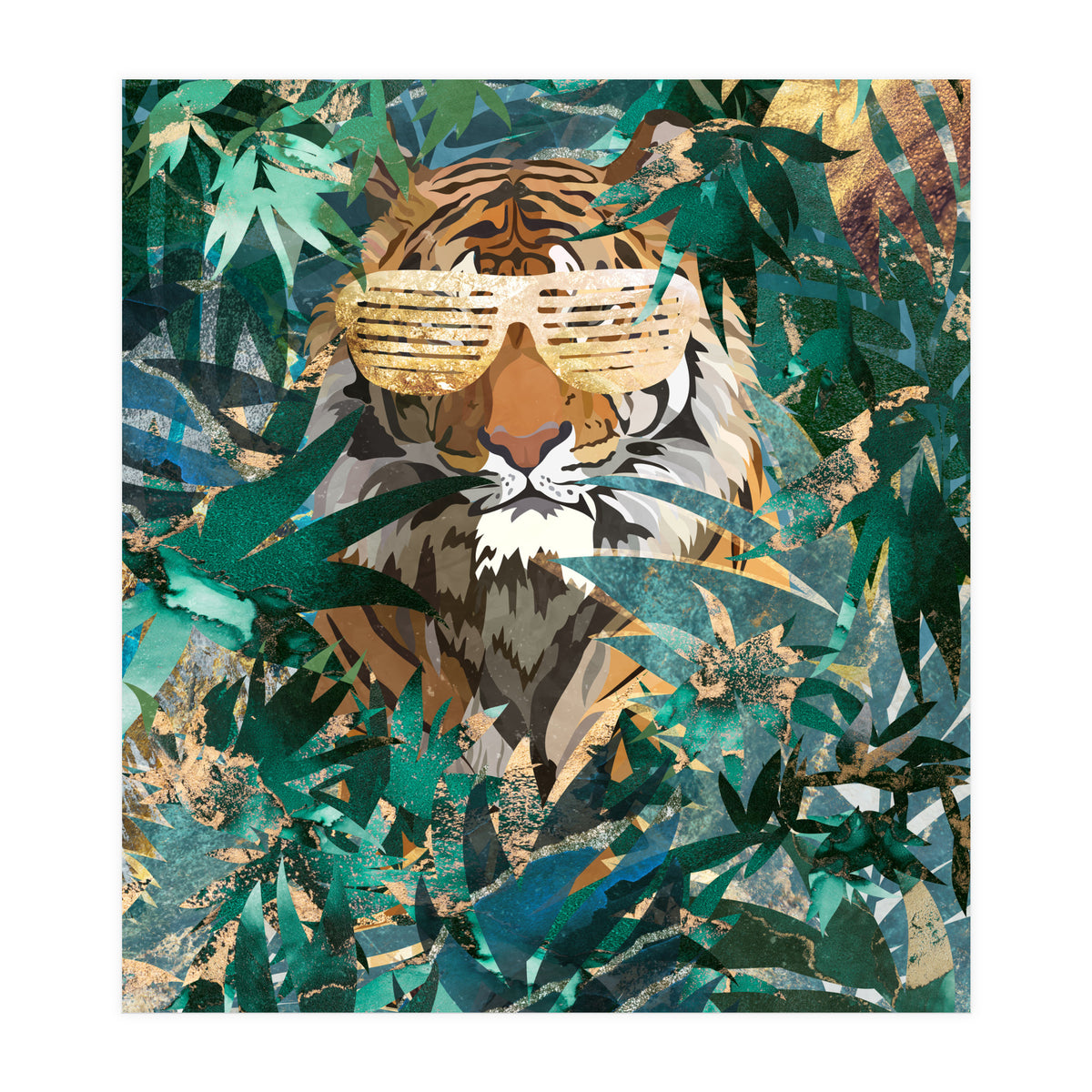 Hip hop tiger in the jungle (Print Only)