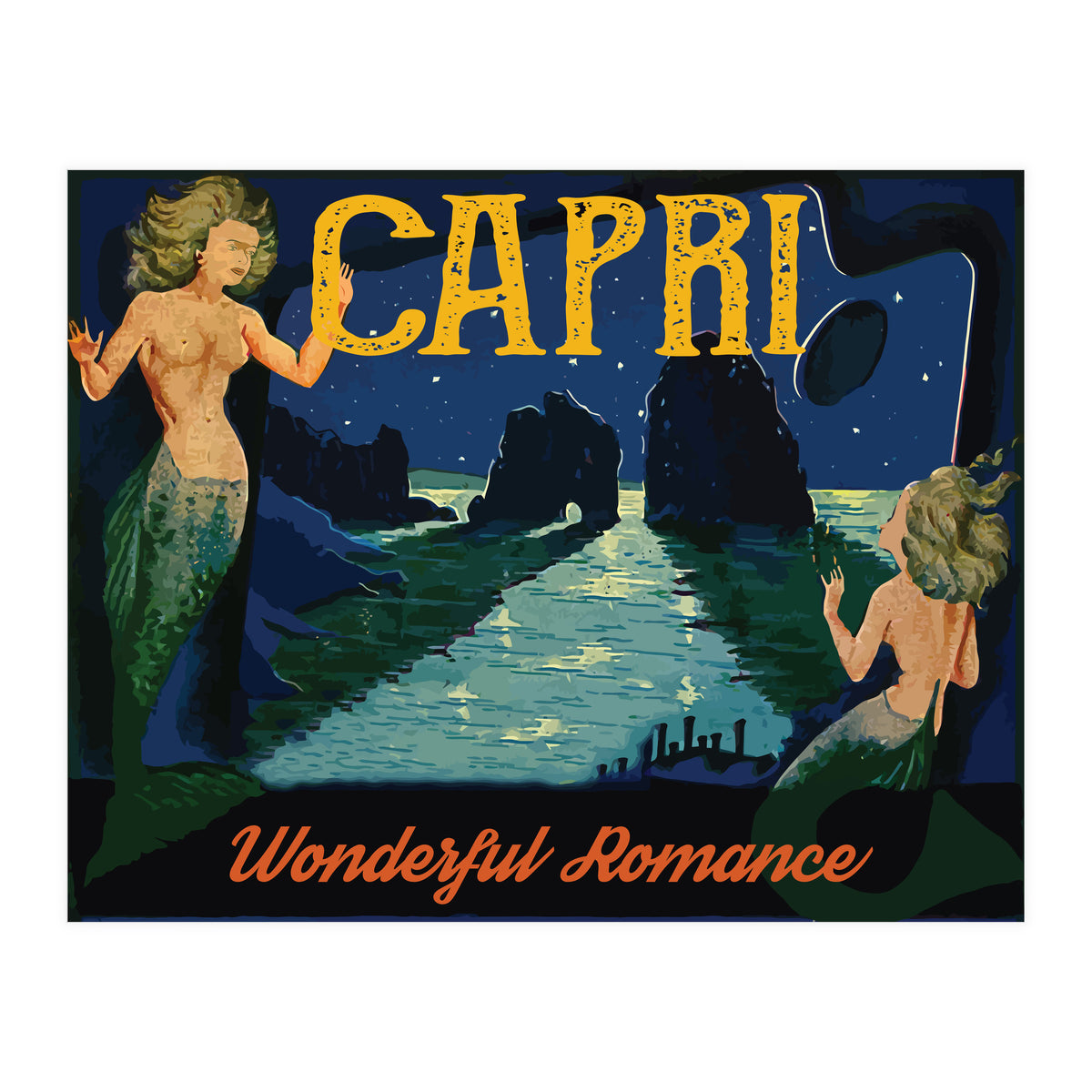 Capri Mermaids (Print Only)