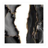 Black & Gold Agate Texture 07  (Print Only) thumbnail