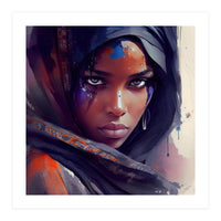 Watercolor Tuareg Woman #8 (Print Only)