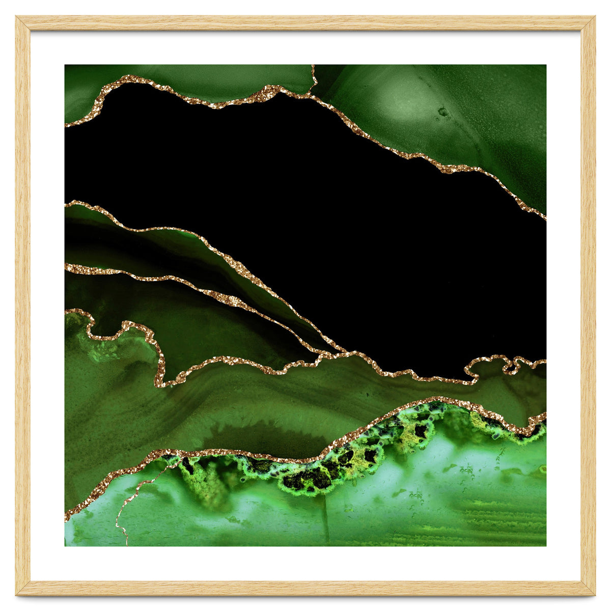 Green & Gold Agate Texture 14