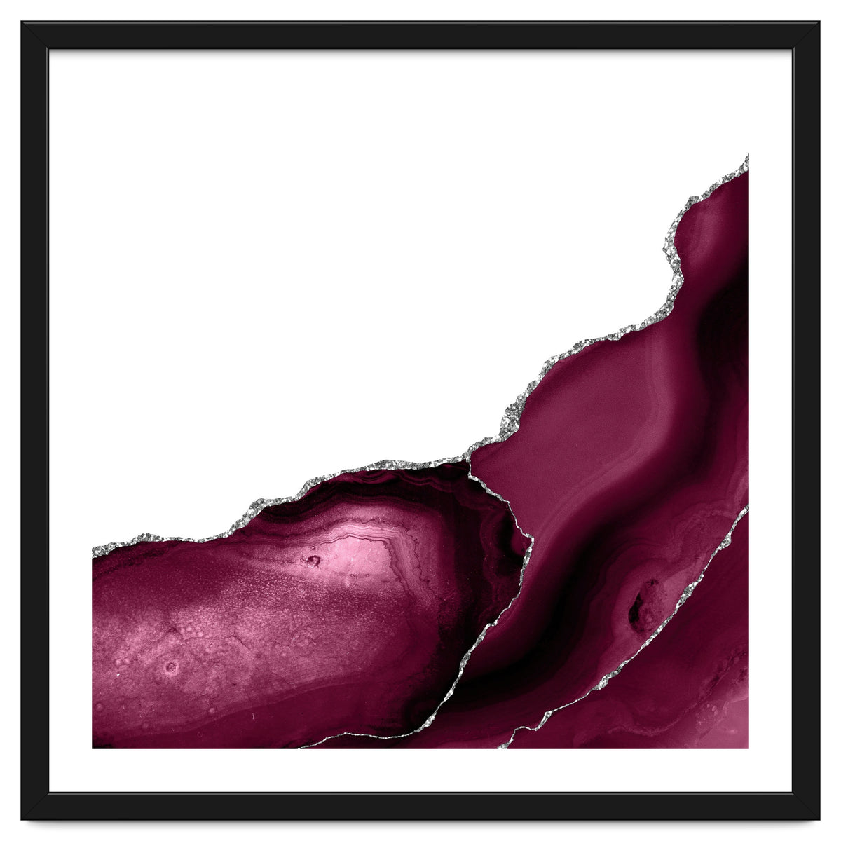 Burgundy & Silver Agate Texture 12
