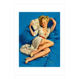 Pinup Sexy Girl Reading A Love Letter (Print Only) thumbnail