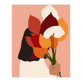 The Comfort Zone, Pastel Bohemian Woman, Floral Self Care Self Love Positivity Growth, Eclectic Boho Concept (Print Only) thumbnail