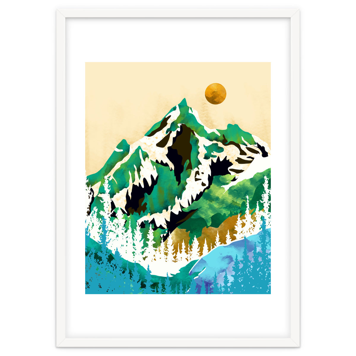 Grass Is Greener Wherever It Is Loved Positivity Nature Landscape Snow, Winter Mountains Painting Forest, Wild Travel Adventure