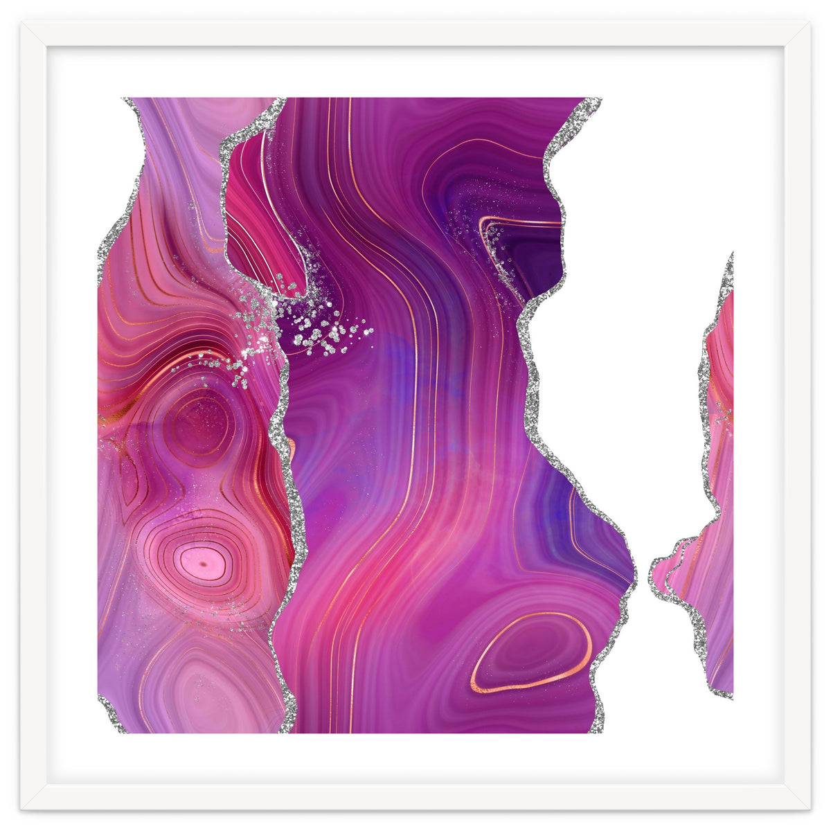 Magenta & Silver Agate Texture 05