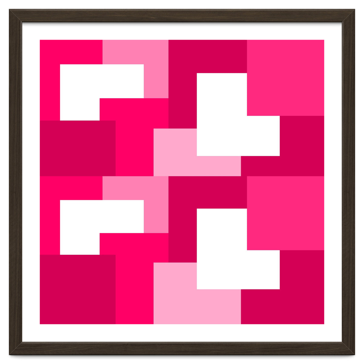 Pink Abstract Square Tiles