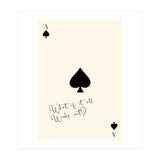 Ace of Spades Motivational Card Print, What If It All Works Out Poster (Print Only) thumbnail