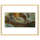 Woman in bath, sponging her leg. Pastel, 1883-84   19.7 x 41 cm. thumbnail