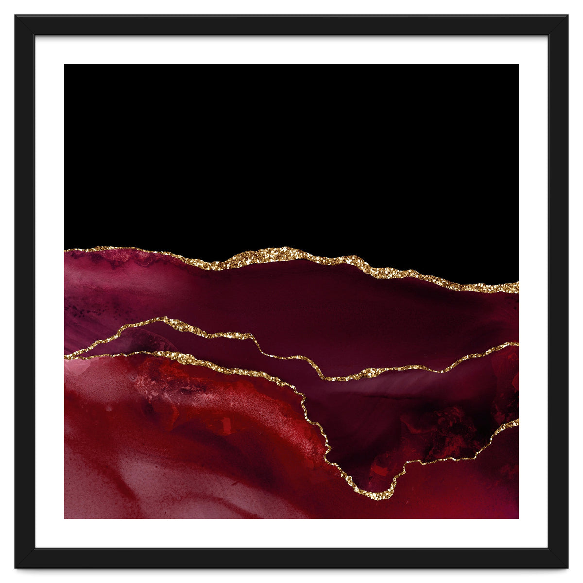 Burgundy & Gold Agate Texture 07