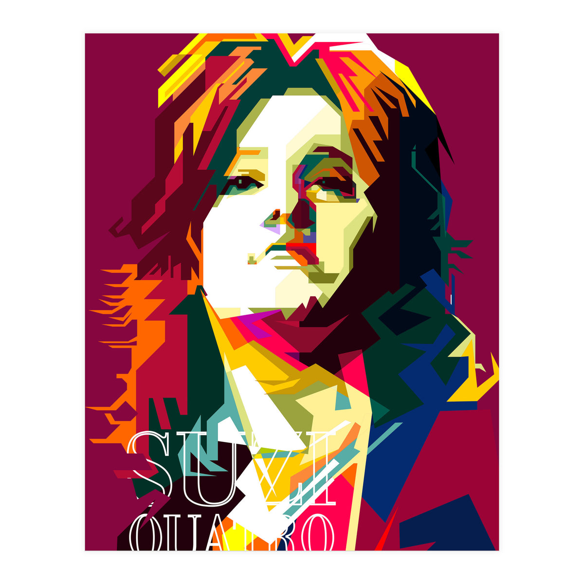 Suzi Quatro Blues Singer Pop Art WPAP (Print Only)
