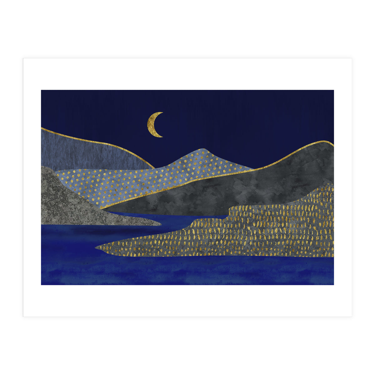 Abstract Landscape Moonlight Mood (Print Only)