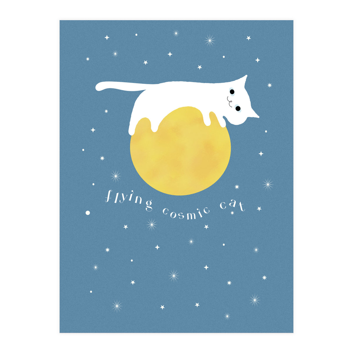 Flying cosmic cat (Print Only)
