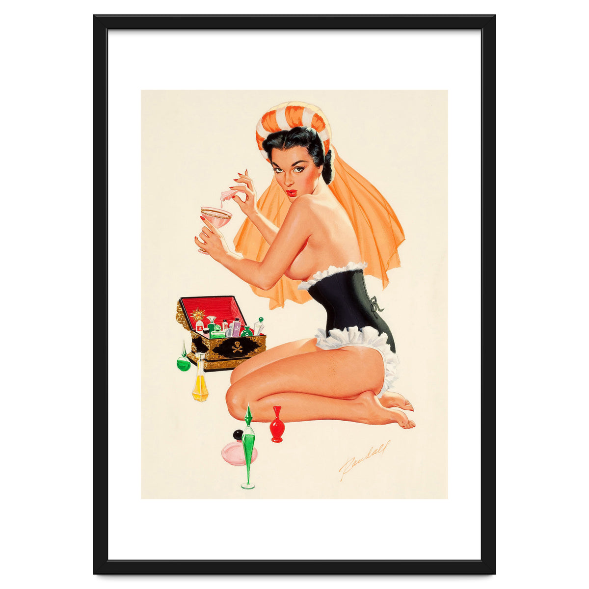 Young And Beautiful Witch Preparing A Love Portion