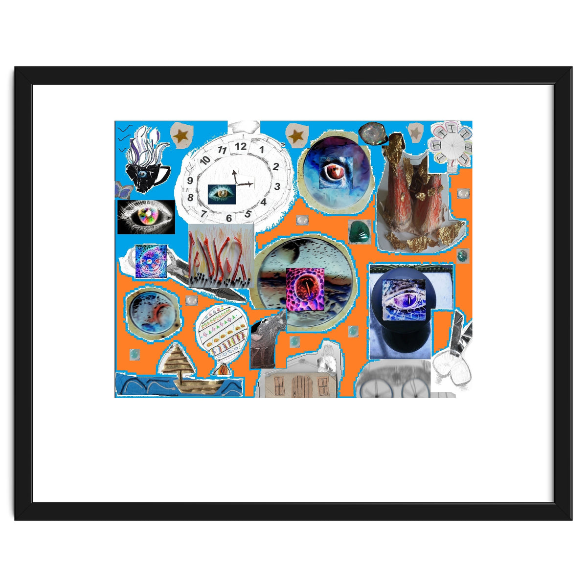 Abstract Collage 3 D Material Design Original