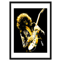 Jimmy Page American Rock Band Guitarist Legend in Pop Art