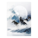Winter Wolves, Wildlife Wolf Wild Dogs, Snow Full Moon Animals Photography Love Digital (Print Only) thumbnail