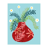 Sunny Side Up Flower Pot, Floral Odd Quirky Imperfect Whimsical Unique, Eclectic Bohemian Strange Polka Dots Maximalist (Print Only) thumbnail