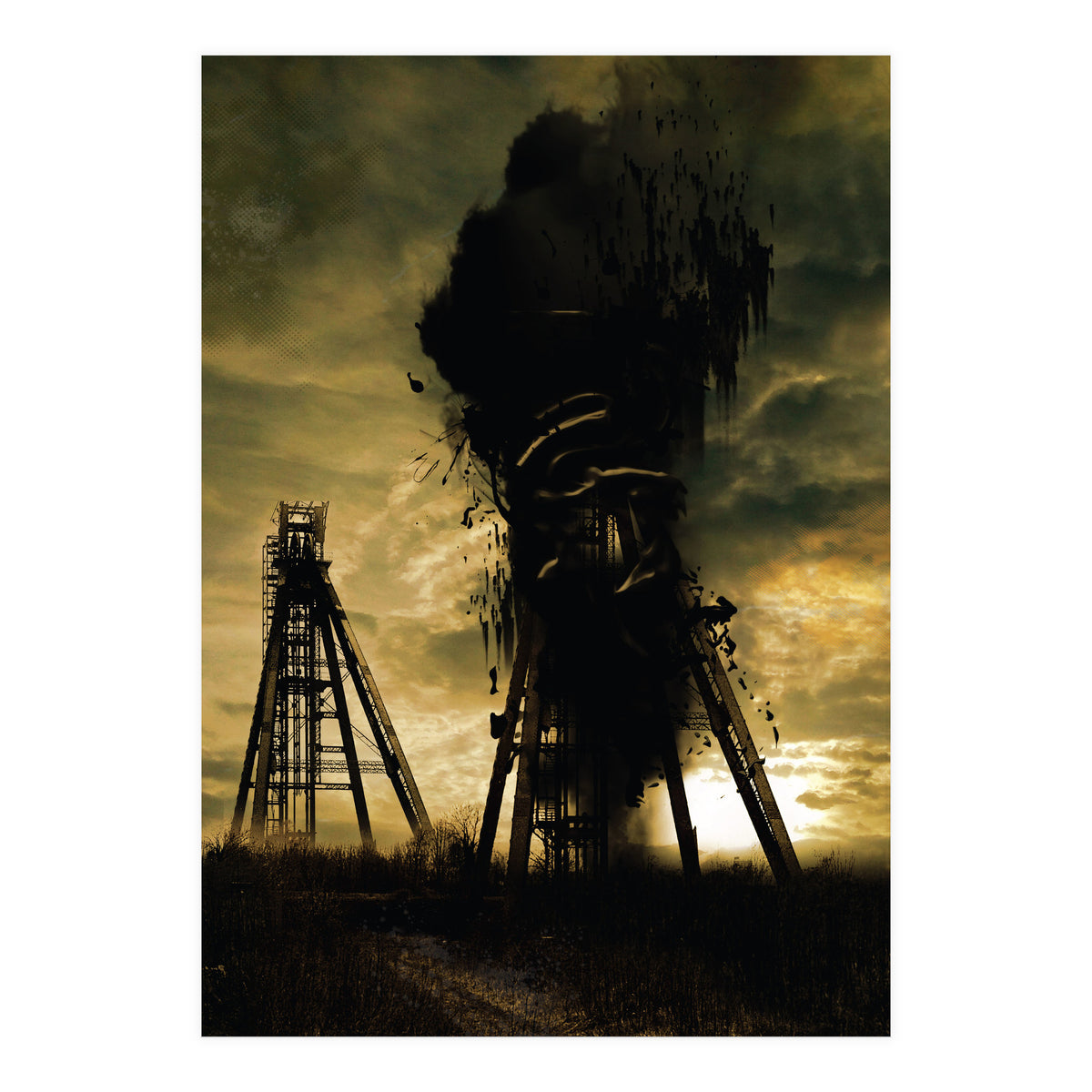 Oil Gusher Collage (Print Only)