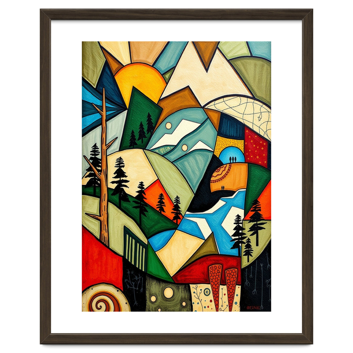 Abstract Nature Tree Mountain