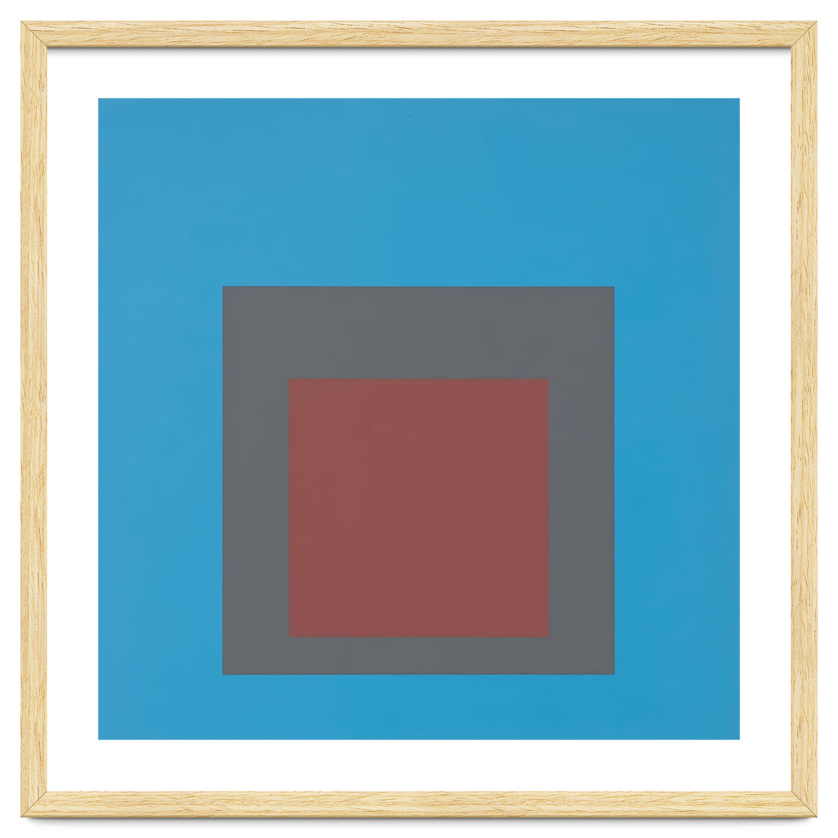 JOSEF ALBERS - HOMAGE TO THE SQUARE, BLUE, DARK RED