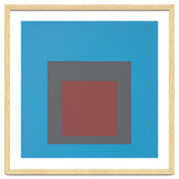 JOSEF ALBERS - HOMAGE TO THE SQUARE, BLUE, DARK RED