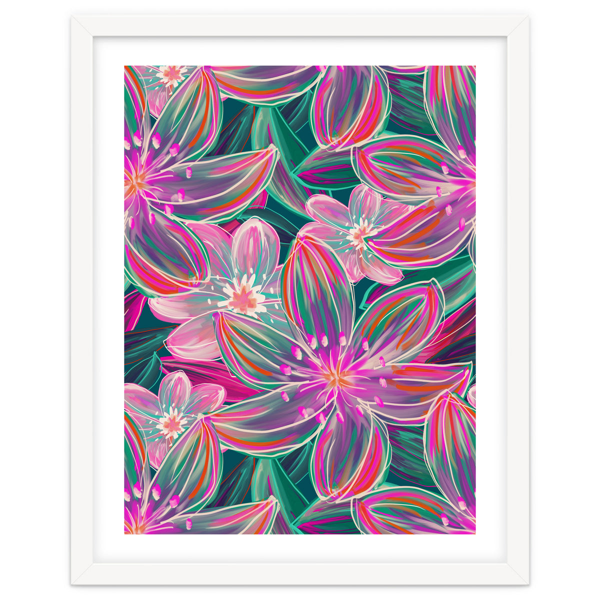 Fluo Bloom Purple & Emerald