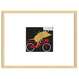 Cartoon Dog Marty cycling with Pizza thumbnail