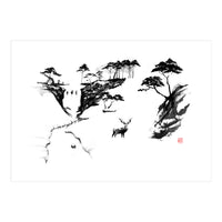 Deer In The Snow (Print Only)