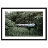 Graffiti pipe among the summer forest thumbnail