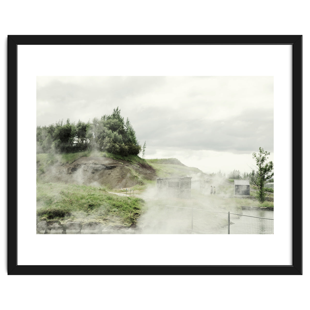 A natural hot spring landscape where steam rises - Iceland