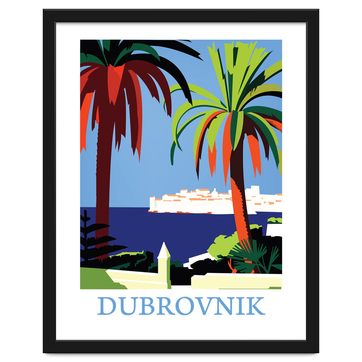 Dubrovnik, The Fortress and Palm Trees