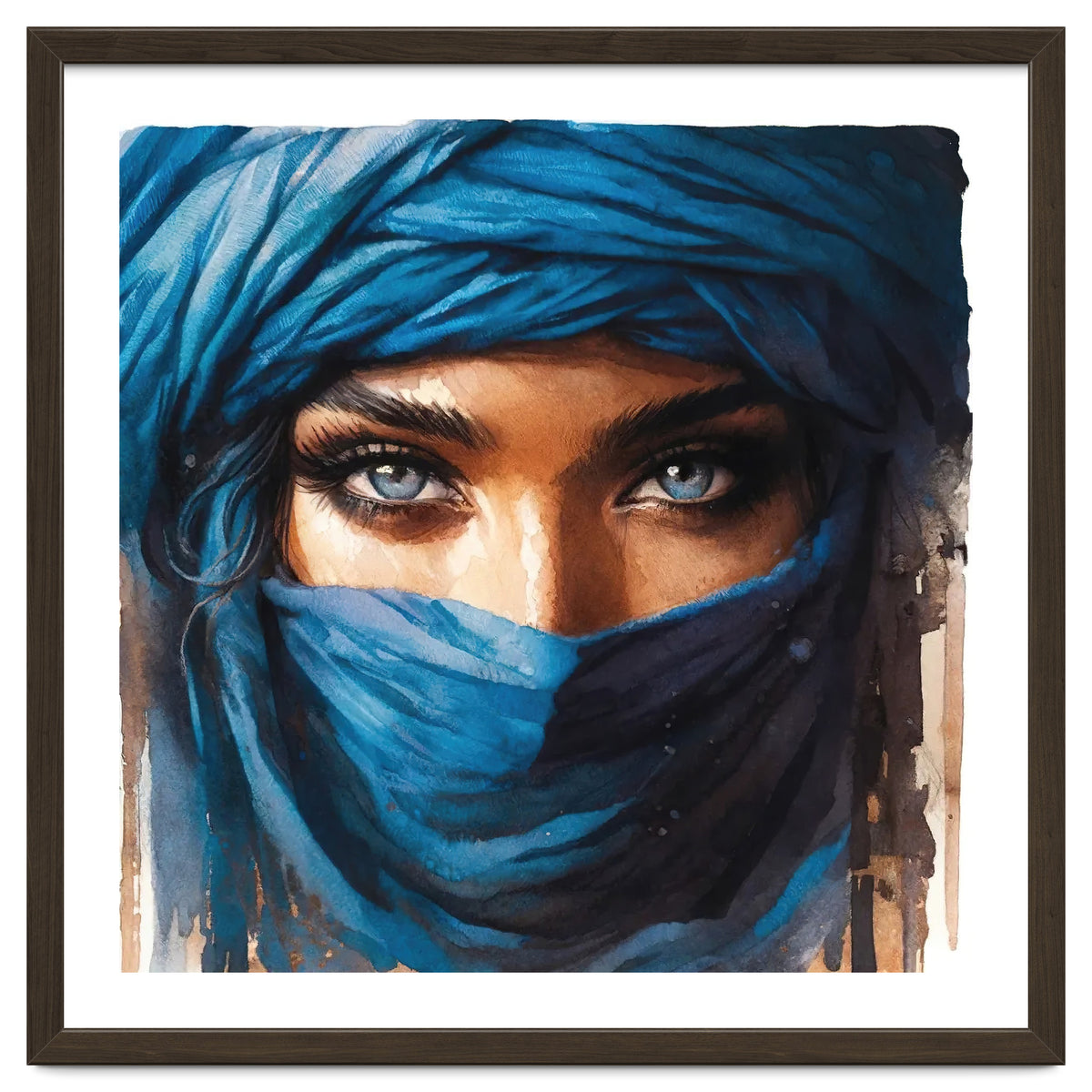 Blue Eyes Tuareg Woman Portrait