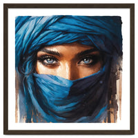 Blue Eyes Tuareg Woman Portrait