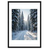 Serene Winter Wonderland Forest Road thumbnail